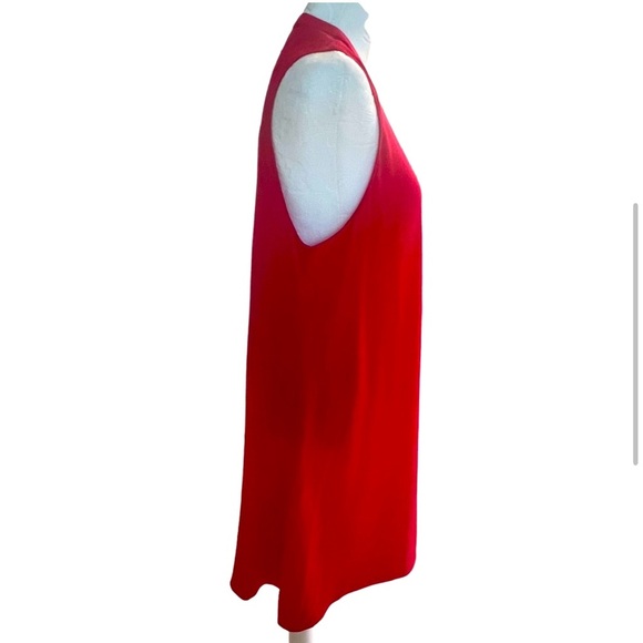 Amanda Uprichard Red Flowy Sleeveless Dress Size Small - Picture 4 of 6